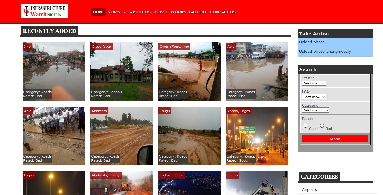Infrastructure Watch web project
